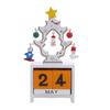 Creative Wood Desktop Calendar Ornament Perpetual Calendar Blocks Present for Christmas Decor