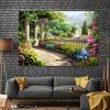 Romantic Spring Secret Garden Photography Background Colorful Flowers Green Plants Outdoor Nature Studio Props