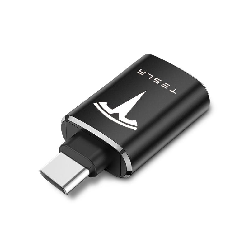 1Pcs Car Usb Type C Cable Converter Charging Adapter Car Accessories For Tesla Model S Model X Model Y Model 3 Roadster SpaceX Accessory