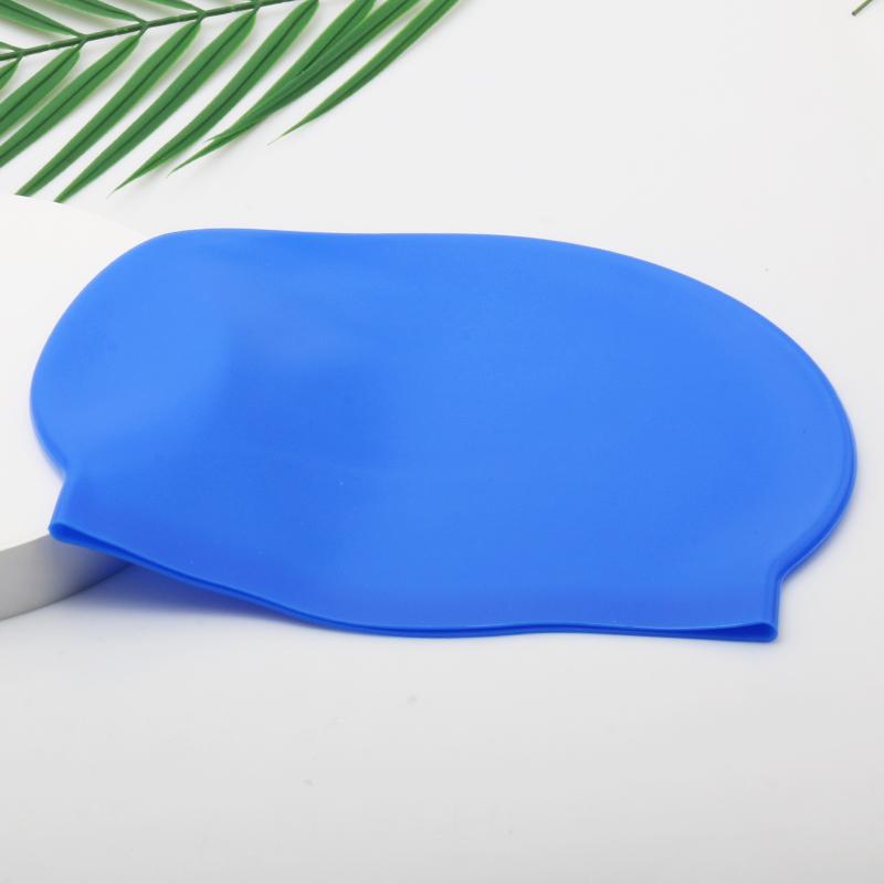 Customize Printing Funny Logo Ear Protection Silicone Swimming Caps for Men
