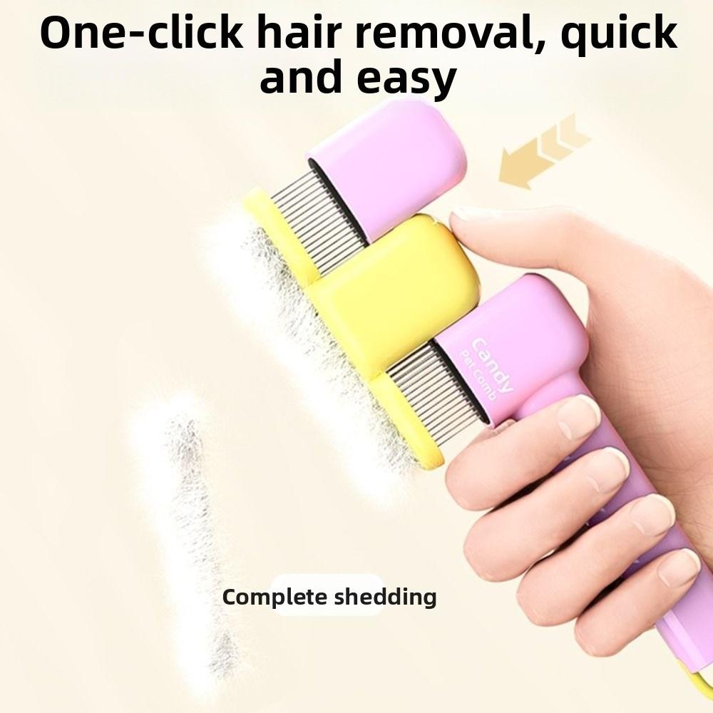 New Dopamine Dog Hair Remover Brush Knot Removes Floating Hair Artifact Pet Hair Detangling Comb Dog Row Comb Pet Grooming Tool