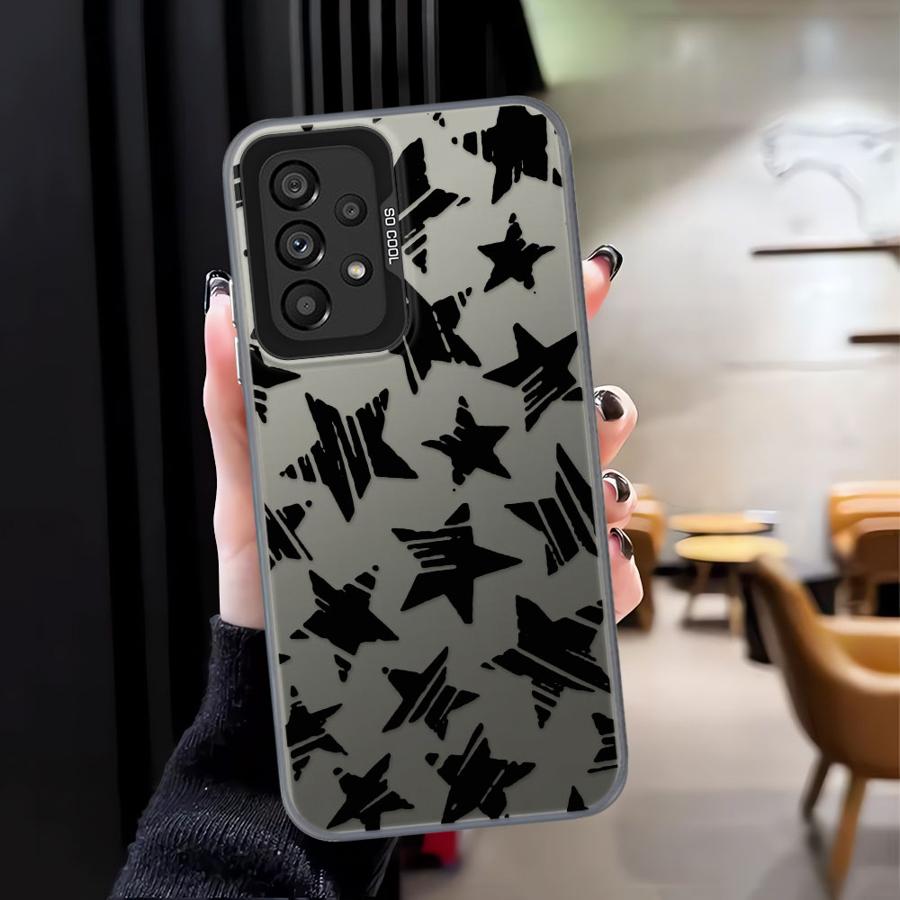 Soft Shell Case for Samsung Galaxy A26 A36 A55 A51 A56 A71 A35 A72 A73 A52 A53 A54 Five Pointed Star