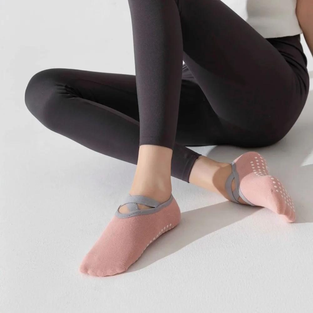 1Pair Women'S Yoga Socks With Anti Slip Pilates Exercise Ballet Socks That Absorb Moisture  Zapatos Pilates Mujer