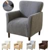 Leaves Jacquard Tub Chair Cover Stretch Club Sofa Cover Couch Armchair Slipcovers Elastic Single Sofa Covers Living Room Bar