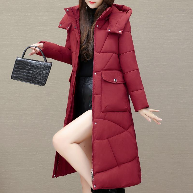 Winter Coat Female Long Parkas Hooded Elegant Thick Warm Jacket Winter Clothes High Quality