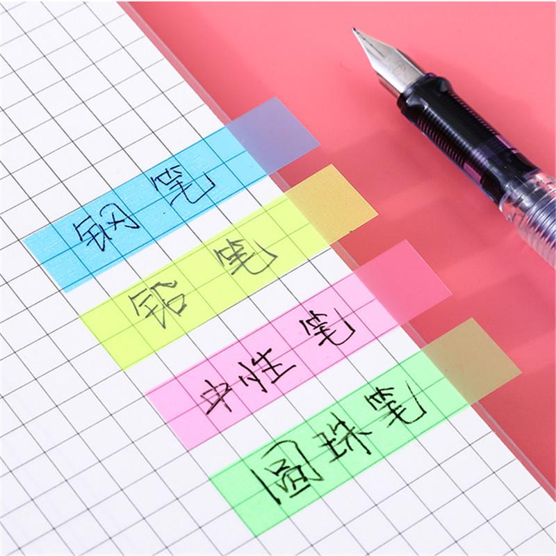 200 Sheets PET Page Markers Sticky Index Tabs Bright Colors Arrow Flag Tabs For Book Annotation Writable School Office Supplies