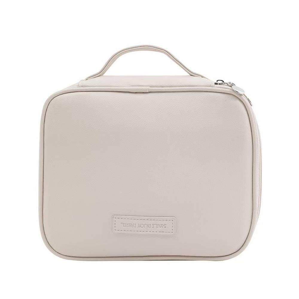 

Multipocket Design Travel Toiletry Bag Zipper Closure Portable Makeup Pouch Bathroom Storage белый