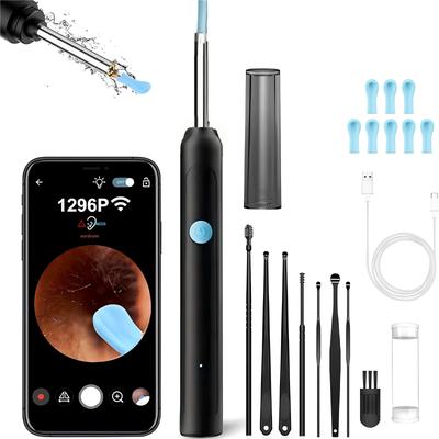 Limpador de Ouvido HD Com Câmera Otoscópio Conjunto de Ferramentas Para Remoção de Cera de Ouvido Espéculo Endoscópio Para Cuidados Pessoais