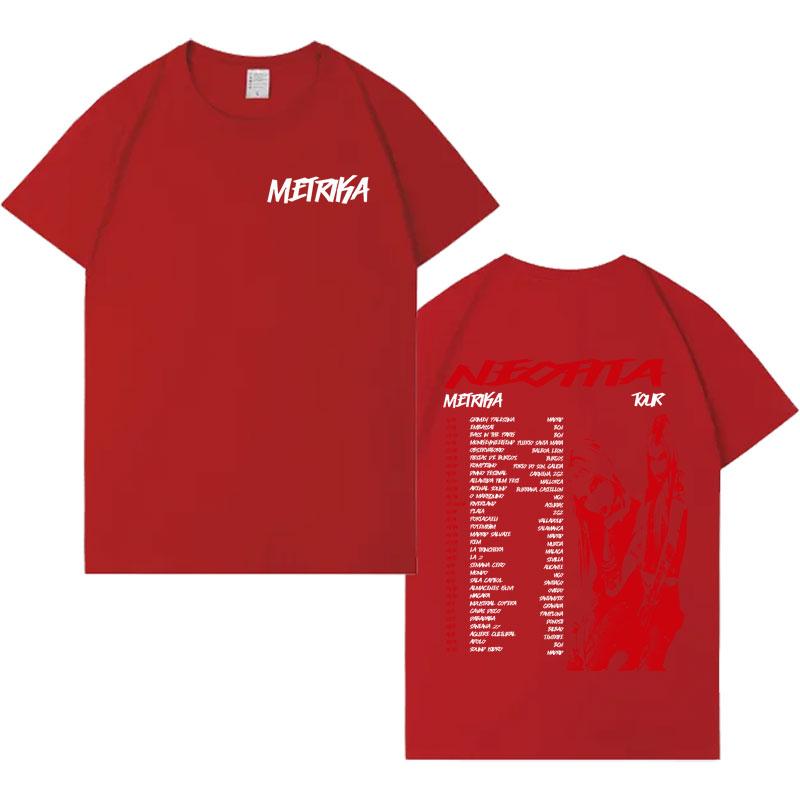 Rapper Metrika Fashion Album Graphic Tees Mens Women Oversized Cotton Tshirts Hip Hop High Quality Casual Short Sleeve Tshirt