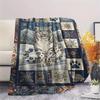 Snow Leopard Animal Print Flannel Blanket, High Quality Comfortable for All Seasons, Home Decor, Warmth and Comfort, Perfect for Christmas Gifts124