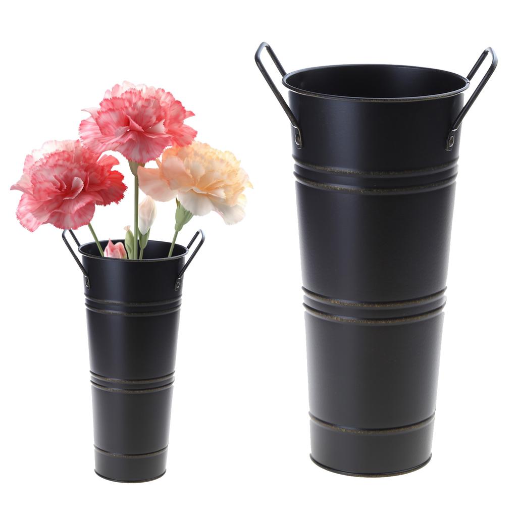 Blomförvaringshink Blomsterarrangemang Dekorativa Hinkar Fäste Metallhållare Ställ Metalljärnställ för Inomhushem