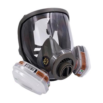 Face Respirator, Wide Field of View Full Face Lightweight Respirator Painting Spraying Decoration Woodworking Gas Respirator