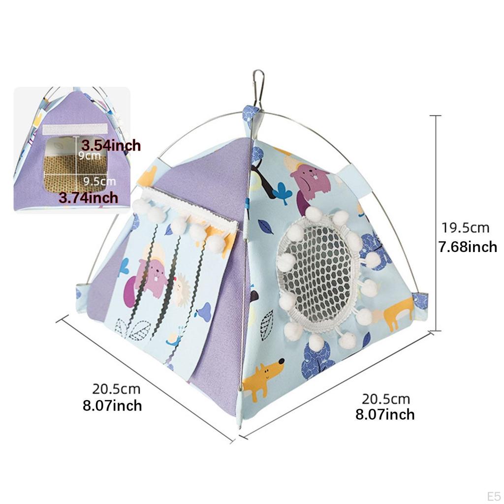 Hamac Suspendu pour Oiseaux Nid d'Oiseaux Maison Cage pour Pinsons Hutte Cachette Maison pour Perruches, Lit de Couchage pour Perroquets pour