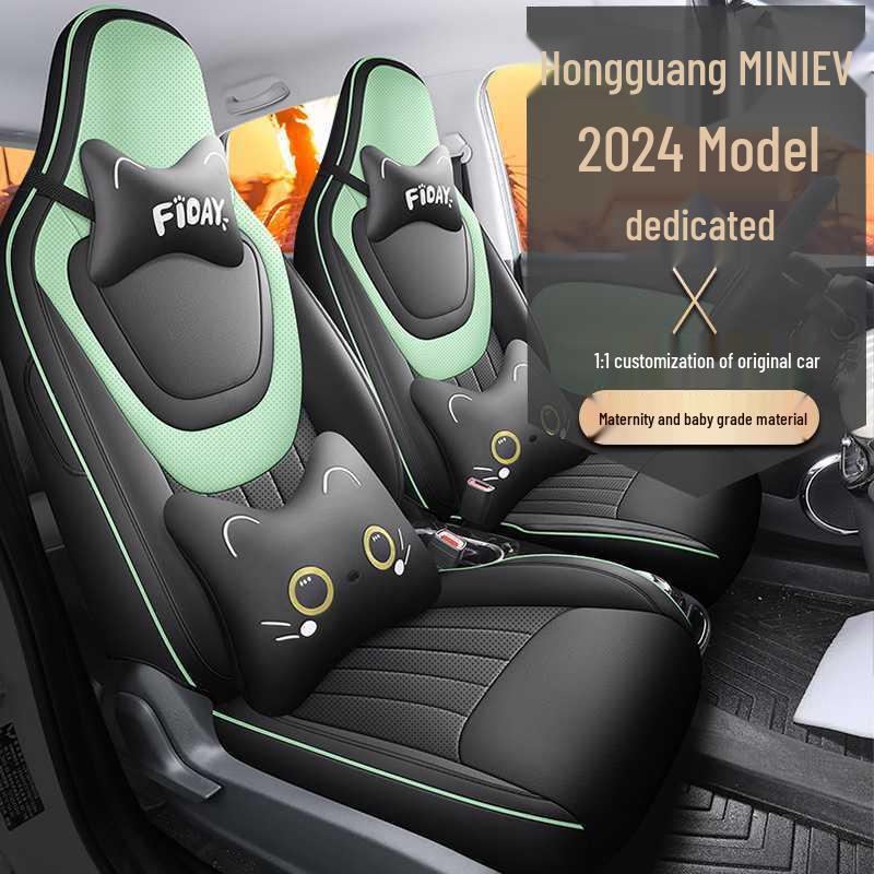2024 Wuling Hongguang Mini Third Gen Full Coverage Cartoon Seat Cushions for Women