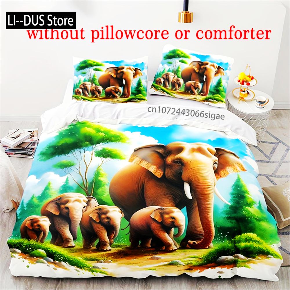 

3pcs Elephant Dreamcatcher Duvet Cover Set - Soft Comfortable Breathable 3D Digital PrintingNo Core Bedding Set Decoration EU Single(135*200cm)3pcs