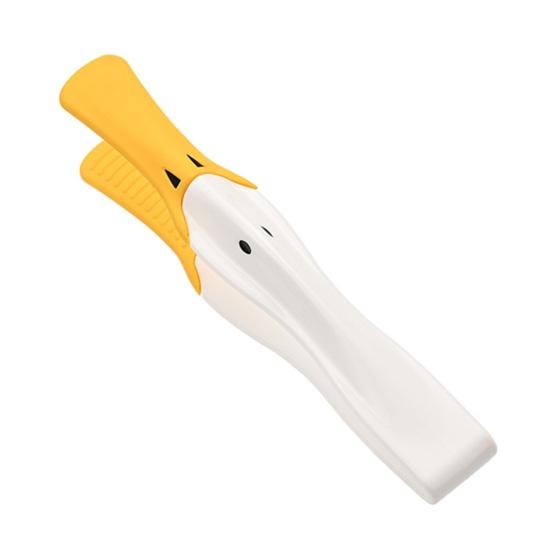 Duck-Shaped Silicone Food Tongs Heat-Resistant Kitchen Utensil for Grilling Baking Salad Non-Slip Scratch-Free Essential BBQ Accessory