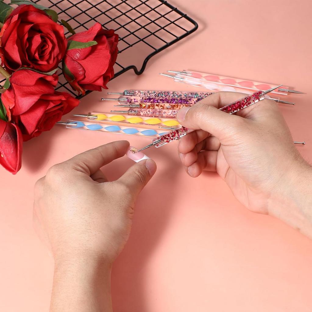 Nail Dotting Tools 10 Pcs Dotting Tools Nail Art Kit, Dotting Tools Embossing Tools for Painting Mandala, Nail Dotting Pen for Nail Art Design Tools