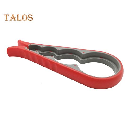 

Артритный зажим для бутылок 4-в-1 Нескользящая резиновая ручка Консервный нож Инструмент для снятия крышек с банок Инструмент для слабых рук Пожилые люди Кухонный гаджет для всех возрастов красный