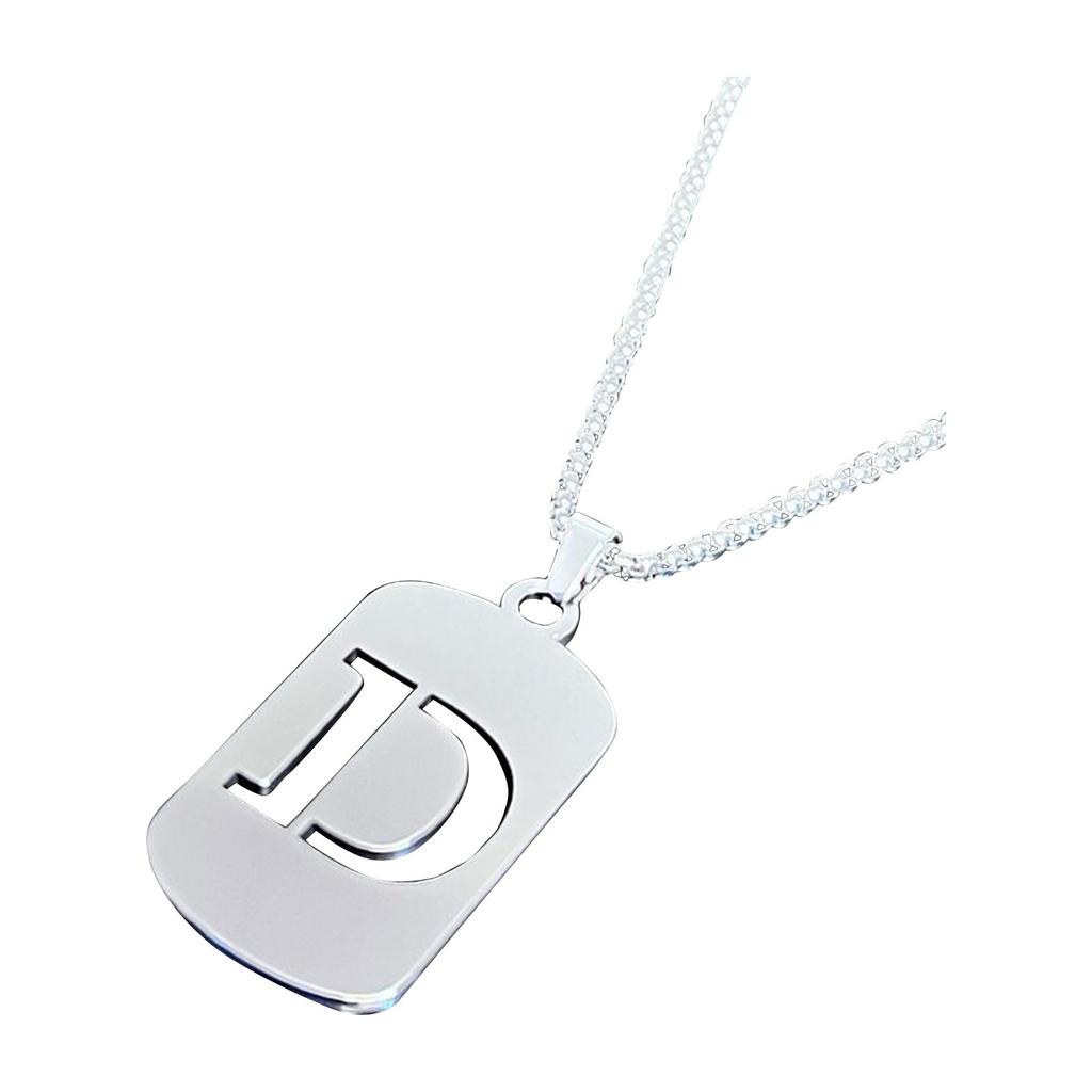 26 English Hollow Titanium Steel Non-fading Jewelry Necklace High-grade  And Winter Sweater Chain