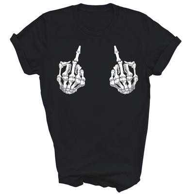 Skelett Hand Halloween Knochen Schädel Unisex Shirt Geschenk
