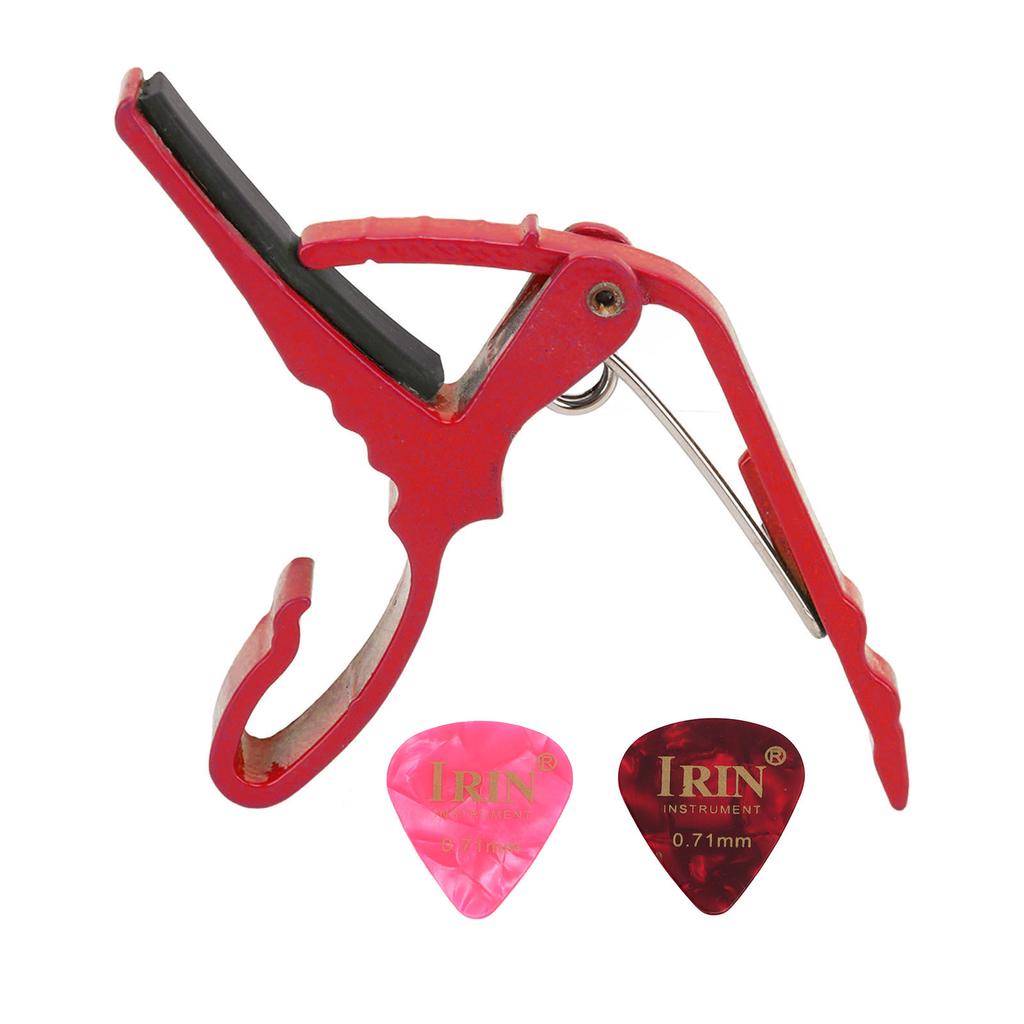 Guitar Capo Alloy Quick Tone Change Portable Instrument Accessory for Playing Performance Red