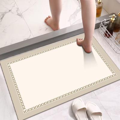 Diatom Mud Bathroom Absorbent Floor Mat Toilet Toilet Entrance Toilet Floor Mat Non-slip Household Carpet