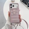 Crossbody Magnetic Lychee Grain Cards Solt Leather Phone Case for iPhone 17 Pro Max 16 Plus 15 14 13 12 Pocket kickstand Cover