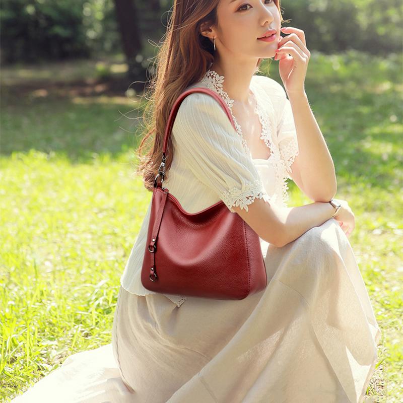 Dámská kabelka pro volný čas Dámská kabelka Malá kabelka přes rameno pro ženy Tote Dámská kabelka Crossbody Vintage z pravé kůže
