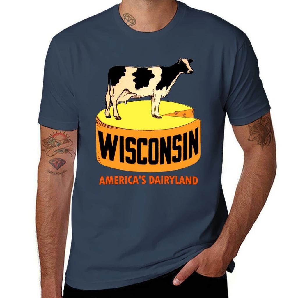 Wisconsin State Vintage Travel Decal TShirt man t shirts for men casual t shirt personalised TShirt