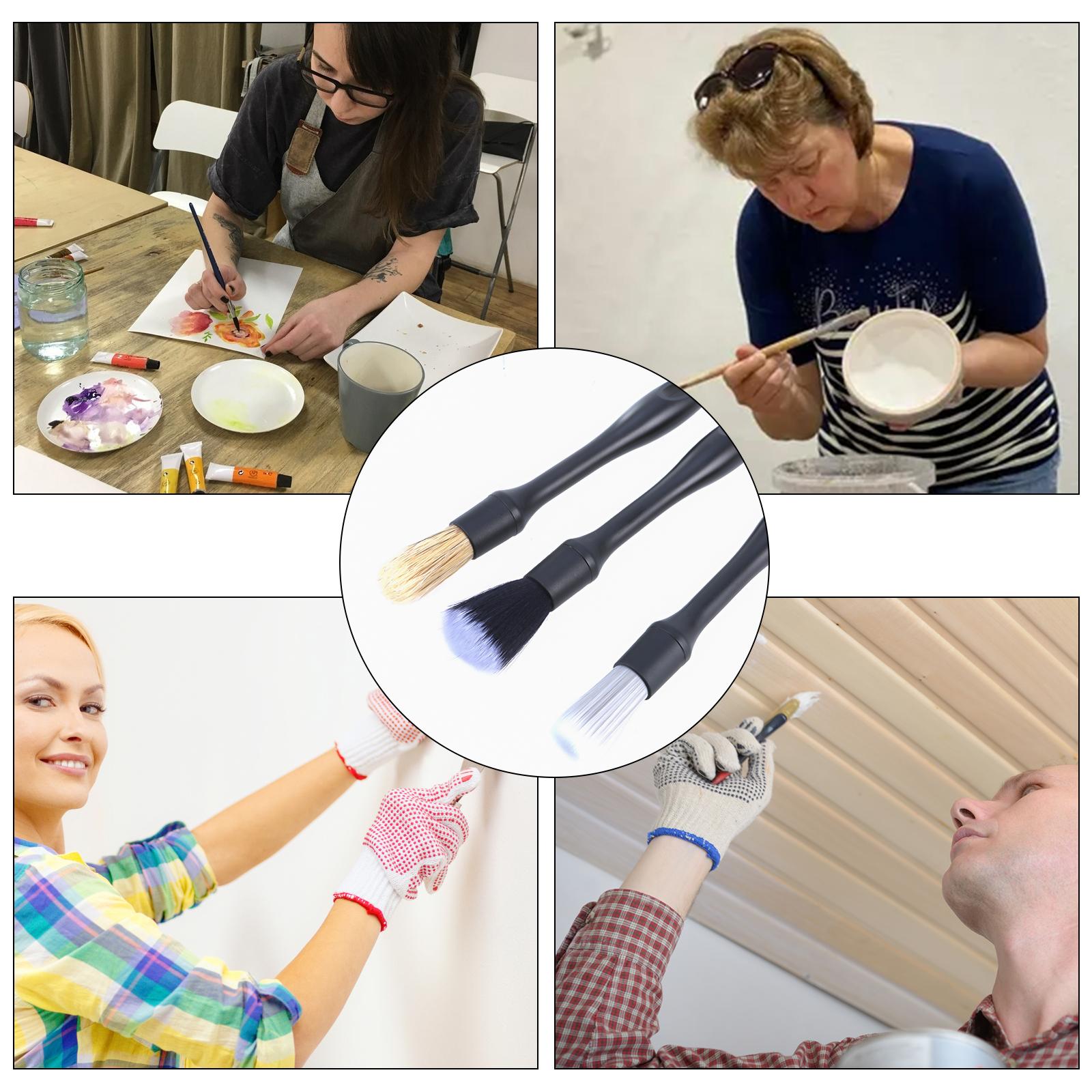 

Набор из 3 профессиональных кистей для покраски стен, краев окон и узких участков