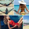 Folding Camping Hammock Portable Outdoor Sleeping Bed Hanging Hammock Camping Rope Bed  Travel