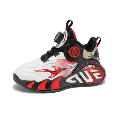 28-40 Talla Grande para Niños Antideslizantes Resistentes al Desgaste Convenientes y Modernos Zapatos de Baloncesto de Caña Alta Zapatos Deportivos, Zapatos Blancos