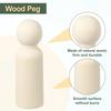 uxcell 2-Pack 3.5-Inch Wooden Peg Dolls, Boy Shape, Unpainted, for DIY Arts and Crafts, Painting