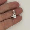 S925 Sterling Silver Bow Pendant with PT950 Plated 1 Carat D Color Moissanite Necklace for Women - Light Luxury.