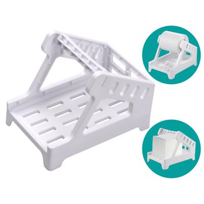 Label Holder for 4x6 Shipping Labels Printer Rolls and Fanfold Labels 2 In 1 Work for Desktop Themal Label Sticker Dispenser