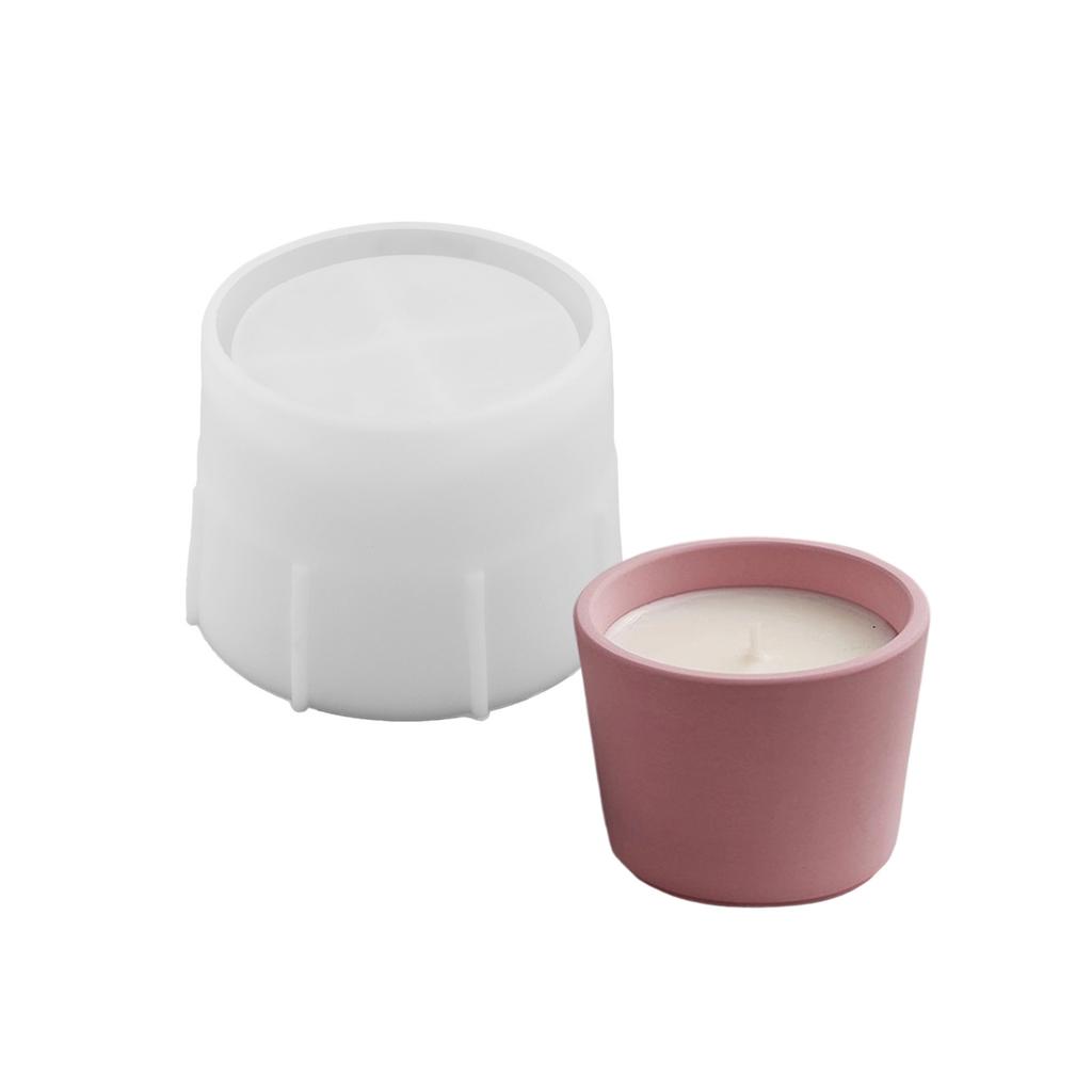 Candlestick Silicone Mold Candle Cup with Lid Molds Candle Holder Mould Plaster Succulent Planter Decorations Moulds