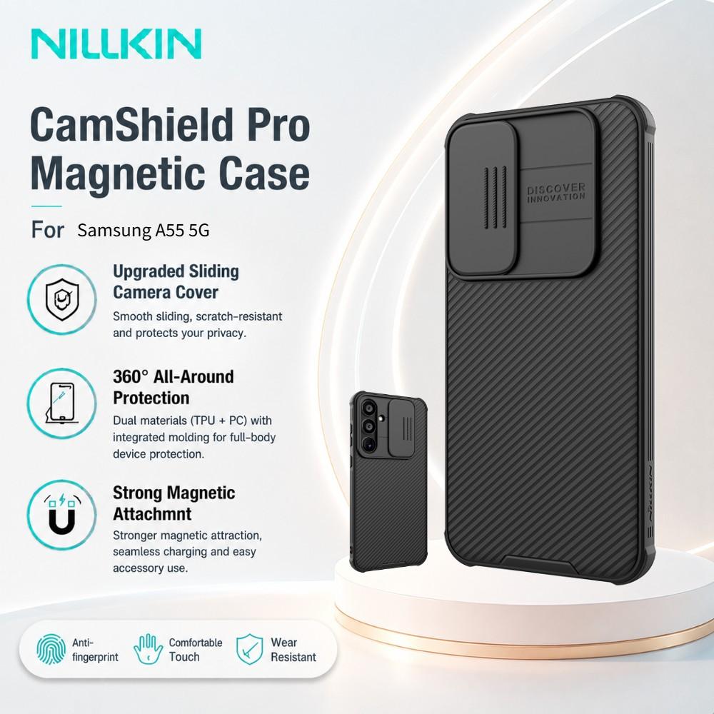 NILLKIN Magnetic Case For Samsung Galaxy A55 A36 A26 5G Shockproof PC Hard Back Cover Airbag Bumper CA4005