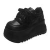 Platform Bread Shoes Women's 2025 Autumn and Winter New Muffin Heightening Wear-resistant Non-slip Small Leather Shoes Versatile Leisure Sports