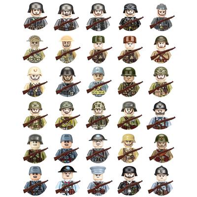 24 PZ figura militare WW2 prodotto soldato costruendo blocchi regalo vacanze bambini giocattoli regali divertente