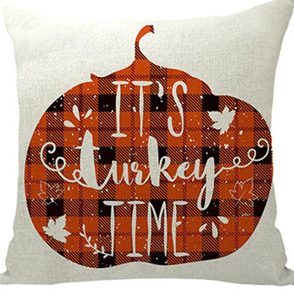 New Thanksgiving Autumn Pillow Letter Pumpkin Maple Leaf Turkey Home Cushion Pillow Cover