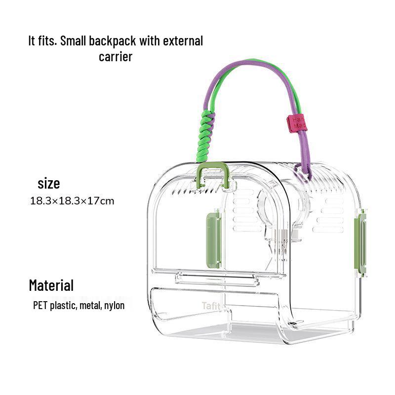 

Прозрачная портативная сумка для выгула хомяка и сахарного поссума