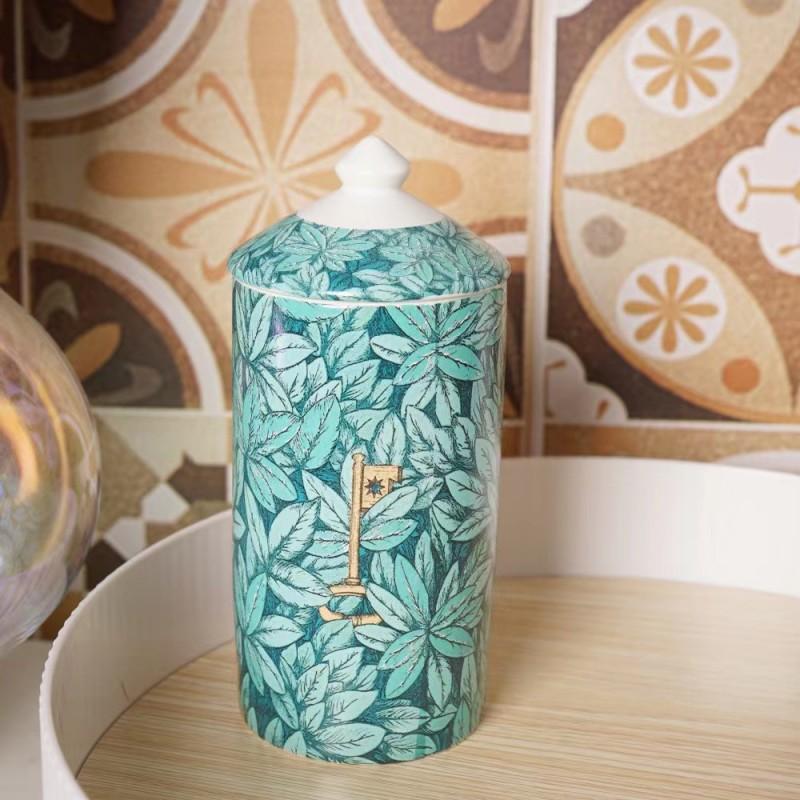 European Style White Ceramic Storage Jar Candles Jewelry Makeup Home Decor