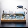 Snow Mountain Blue Gradient Glass Water Pitcher Set