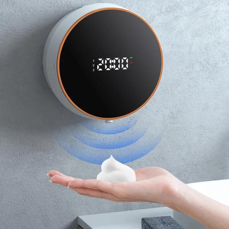 Automatic induction hand soap dispenser No punching wall mounted automatic foam charging antibacterial soap dispenser bathroom