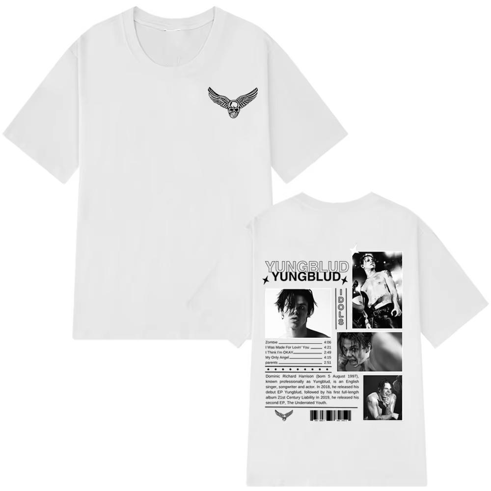 Yungblud IDOLS The World Tour 2025 T-shirts Men Women Hip-hop Punk T-shirts Short-sleeved Loose Casual Cotton T-shirt Streetwear
