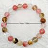 1PC Natural Watermelon Rind Stone Beaded Bracelet, Suitable for Both Men and Women, Perfect for Everyday Wear, Parties, and Weddings.