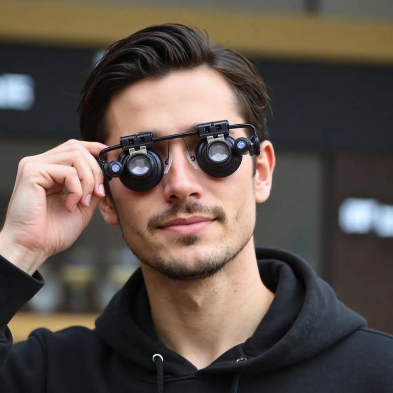 20X Magnification Double Lens Magnifier Suitable For Jewelry Appraisal And Watch Repair Ergonomic Design Comfortable Use