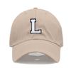 Initial Letter A-Z Embroidered Khaki Baseball Cap for Women Men Fashion Adjustable Soft Cotton Dad Hat Unisex Classic Golf Caps