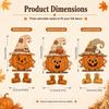 1Set Halloween Pumpkin Wooden Stand 3 Styles Cute Pumpkin Face Ornament Witch Hat Dangling Legs Tabletop Decor Fall Home Decor