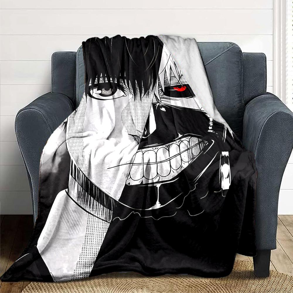 1Pc Tokyo Ghoul Artwork Blanket For Couch Bed Plush Cozy Fuzzy Blanket Super Soft Warm Blankets For Fall And Winter 091857